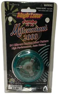 Magic Laser Jumbo Yo Yo Millennium 2000 Sealed Gealex Toys Blue Light