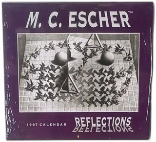 MC Escher Reflections 1997 Wall Calendar Sealed Pomegranate Catalog 97003 Art