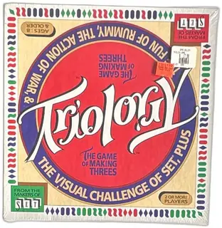 Triology Board Game Sealed 1994 Set Enterprises Visual Challenge Family