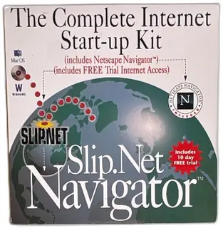 1996 SlipNet Navigator Complete Internet Startup Kit Netscape Navigator Windows Mac