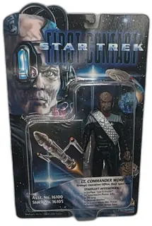 Star Trek First Contact Lt Commander Worf Action Figure Playmates 1996 MOC