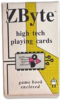 ZByte High Tech Playing Cards 1993 Complete Deck With Game Book Computer Theme