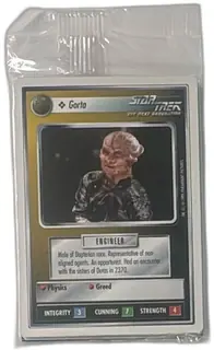 Star Trek TNG Gorta Engineer Promo Card Decipher 1995 Factory Sealed Mint