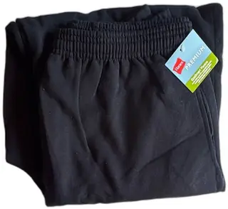 Hanes Premium EcoSmart Fleece Sweatpants Mens Large Black 70 Cotton 30 Polyester New