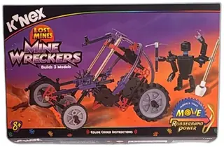 K'NEX Lost Mines Mine Wreckers 1998 Set 11026 161 Pieces Rubberband Power