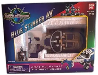 1996 Bandai Saban BeetleBorgs Blue Stinger AV Vehicle Magnet NIB Sealed Vintag