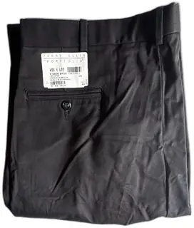 Perry Ellis Portfolio Mens Dress Pants Black W36 L33 100 Percent Cotton New Tag