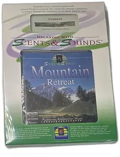 Scents And Sounds Mountain Retreat CD And Cypress Oil Set 1998 Madacy New