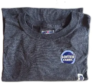 Jerzees Softer Fabric T Shirt XL Charcoal Gray Cotton Blend Russell Corp New