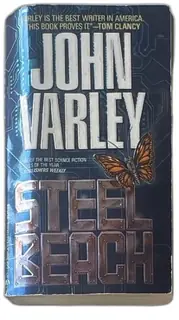 John Varley Steel Beach Ace Paperback 1993 Science Fiction Novel Used Blue Cover