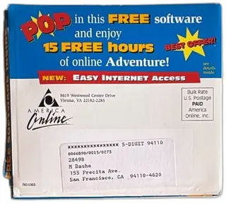 America Online 15 Free Hours Vintage AOL Version 2.5 Software Mailer Pack 1990s