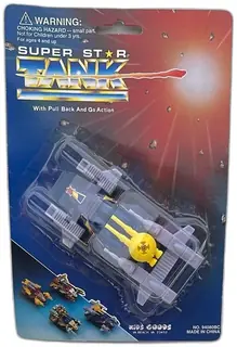 Super Star Tank Pull Back Action Kids Goods 94080BC Vintage Toy New Carded