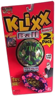 Klixx Ball Ring 2 Pack 1995 Chase Toys Fidget Widget Vintage New Sealed