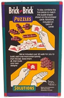 Brick By Brick Polyform Puzzle Game 1992 Binary Arts Complete Vintage Set