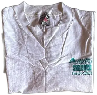 Vintage Oneita Super Heavyweight White XL T Shirt Annex Computer Digital TurboShift