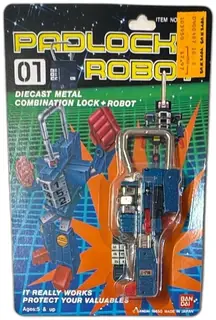 Bandai 1985 Padlock Robot Diecast Metal Combination Lock Robot MOC Japan