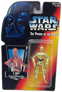 Star Wars Power Of The Force C3PO Action Figure Kenner 1995 Mint On Card
