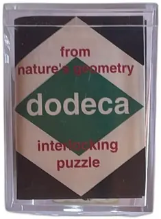 Dodeca Interlocking Puzzle Maple Walnut Wood Toys For Keeps Boston Rare Vtg