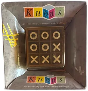 Kubus 3D Tic Tac Toe Puzzle Game 1988 Serif Boxed Vintage Two Player Rare