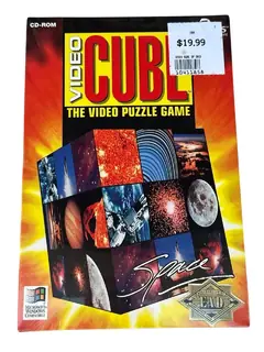 Video Cube Aris Sealed Vintage 35 Diskette Msdos Ibm 1994 Puzzle Game In Box