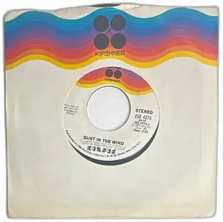 Kansas Dust In The Wind Paradox 45 RPM 7 Inch Vinyl Single Kirshner Sleeve 1977