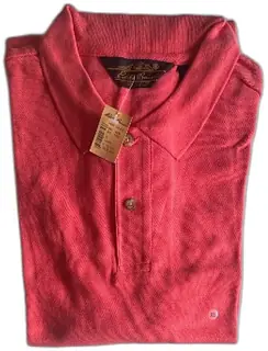 Eddie Bauer XL Mango Mesh Solid Short Sleeve Polo Shirt 100 Percent Cotton NWT Vintag