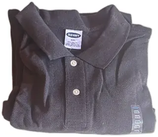 Old Navy Men Polo Shirt Black XXL Short Sleeve Cotton Polyester Blend Classic Fit