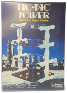 Invicta Games Tic-Tac Tower 3D 4-Level Board Game 1983 Complete
