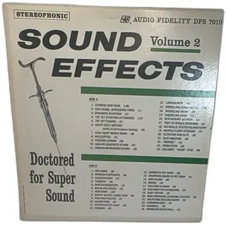 Audio Fidelity Sound Effects Volume 2 DFS 7010 1960 Stereophonic Vinyl LP