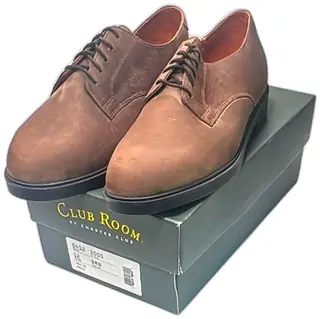 Club Room Charter Club Brown Nubuck Derby Shoes Size 12 Men New Boxed