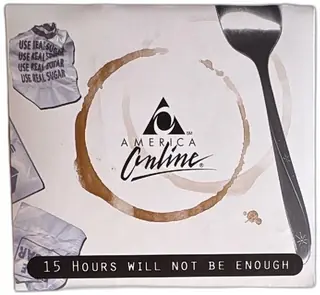 America Online 15 Hour Free CD Digital Coffeehouse Promo 1990s AOL Envelope Tower Rec