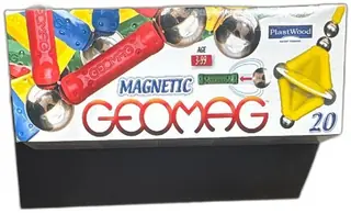 Geomag Magnetic Construction Set 20 Piece Plastwood Vintage Italy 3 99