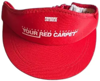 Vintage Digital Your Red Carpet Red Adjustable Sun Visor Peripheral Promo Hat Taiwan