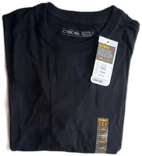 Cherokee Ultimate Tee Black X Large 100 Percent Cotton Mens T Shirt New With Tags