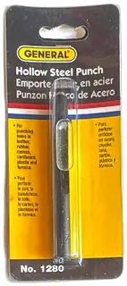 General Tools No 1280 Hollow Steel Punch 3/16 Inch Forged Steel New Sealed