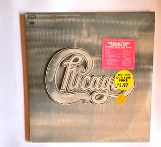 Chicago II Sealed 1970 Vinyl 2LP Columbia Rectangular Embossed Foil Cover Poster