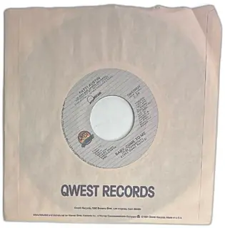 Patti Austin Baby Come To Me Solero 1981 Qwest Records 45 RPM Vinyl Single Sleeve