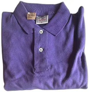 Vintage Norsport Nordstrom Purple Polo Shirt Large 100 Percent Cotton Deadstock NOS