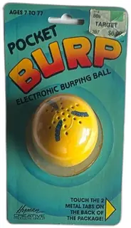1989 Pocket Burp Electronic Burping Ball Hyman Creative New On Card Vintage Toy