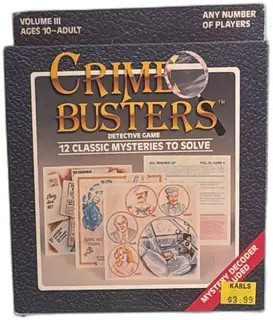 Crime Busters Detective Game Volume III 12 Classic Mysteries Hoyle 1986 Complete