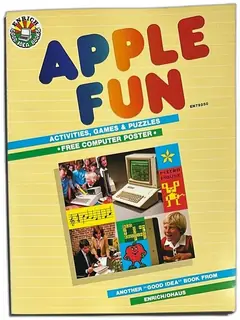Apple Fun 1984 Activities Games Puzzles Computer Poster Book Enrich Ohaus BASIC