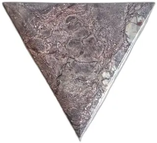 Triangular Grey Marble Trinket Box Vintage Geometric Stone Jewelry Storage