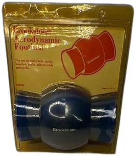 Brookstone Aerodynamic Football Vintage Blue Plastic Unused Broken Package