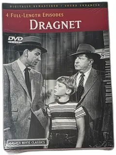 Dragnet Golden Movie Classics DVD 4 Full Length Episodes Digitally Remastered