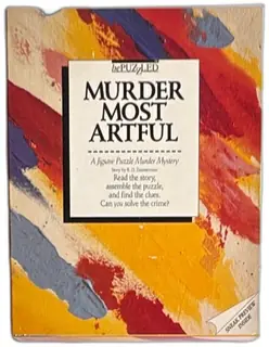 1987 BePuzzled Murder Most Artful Jigsaw Puzzle Murder Mystery 500 Pieces