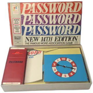 Password 14th Edition 1973 Milton Bradley Word Association Board Game Complete