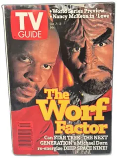 TV Guide October 7 1995 The Worf Factor Star Trek Deep Space Nine Issue