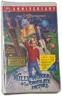 Willy Wonka Chocolate Factory 25th Anniversary Sealed VHS 1996 Warner Bros