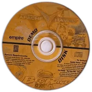 Apache Havoc Pro Pinball Big Race USA PC Demo Disk Empire Interactive 1999 CD