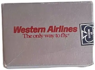 Western Airlines Vintage Playing Cards Sealed Silver Box Wesco Collectible